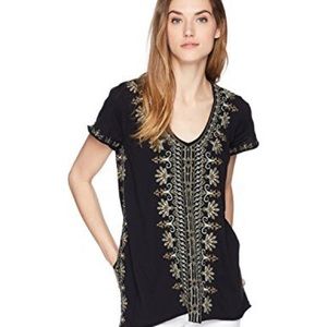 Johnny Was Sean Knit Drape Top